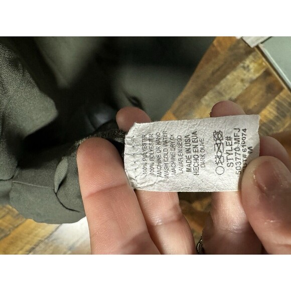 KARLIE Polyester Army Green Midi Dress - Size Small - Picture 7 of 7